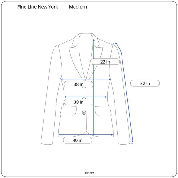 Fine Line Double Breasted Blazer in Size Medium - Picture 5 of 5